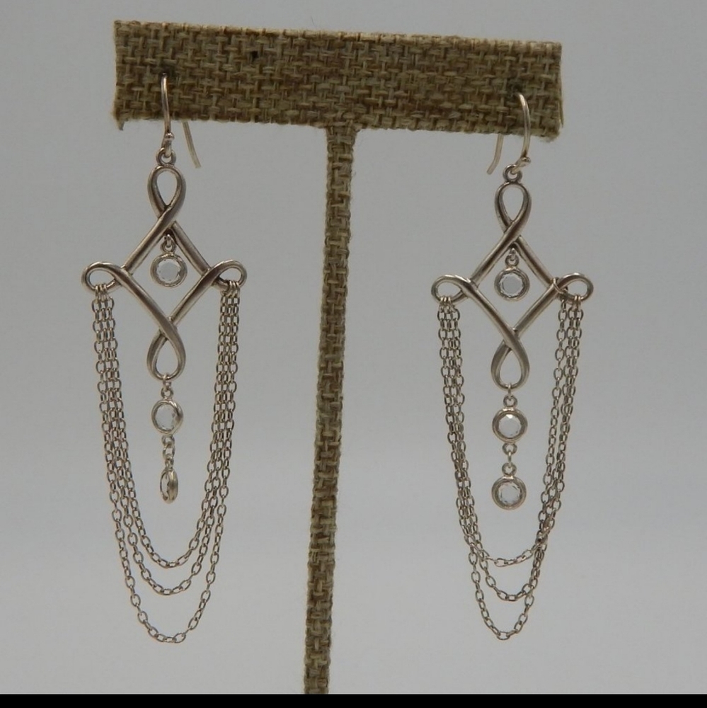 Silpada 9.25 sterling silver and crystal earrings